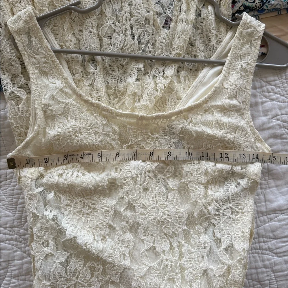 Forever 21 Cream Lace Maxi Dress wedding graduation party